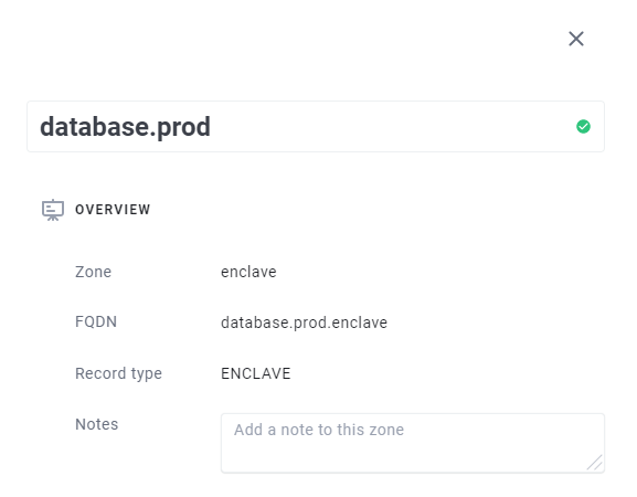 DNS Record Create Page in Portal