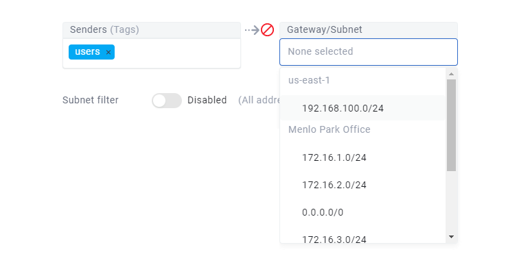 Gateway Access Policy